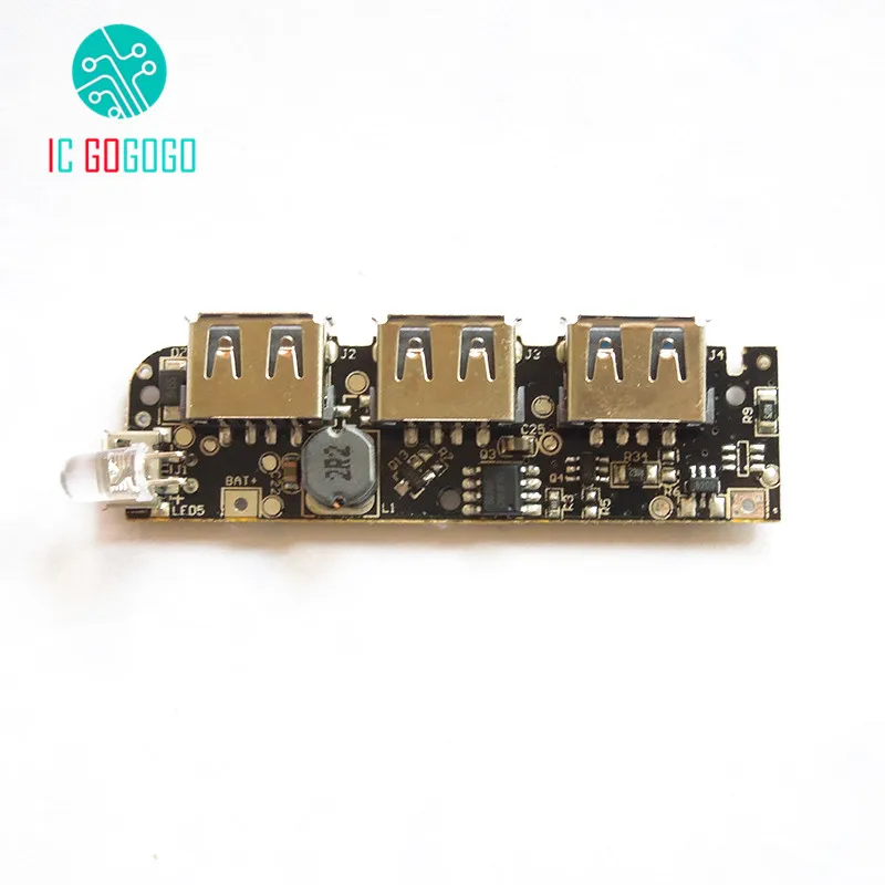 A Software Version 3 USB 5V 1A 1.5A 2.1A внешний аккумулятор зарядное устройство монтажная плата Повышающий Модуль питания банк питания+ 5S 18650 литий-ионный Чехол DIY Kit - Цвет: A Software Version