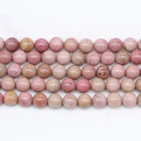 1strandlot natural rhodochrosite red stone bead strand 4681012mm round loose spacer beads for diy jewelry making bracelet