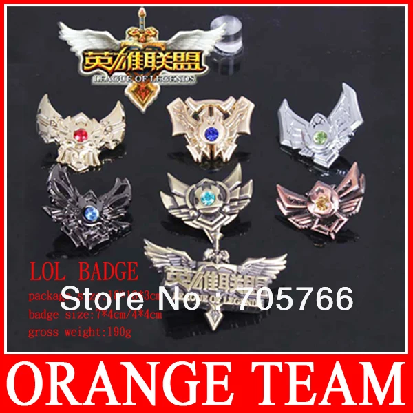 7pcs/set Hot sale!collective edition LOL badge set 7 style emblem with retail packaging Free shipping|badge set|badge tiebadge cutter |