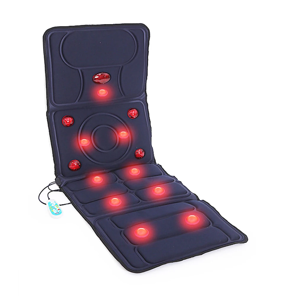 

New upgrade 9 mode electric vibrating massager mattress far infrared heating therapy neck back massage relaxation bed health car