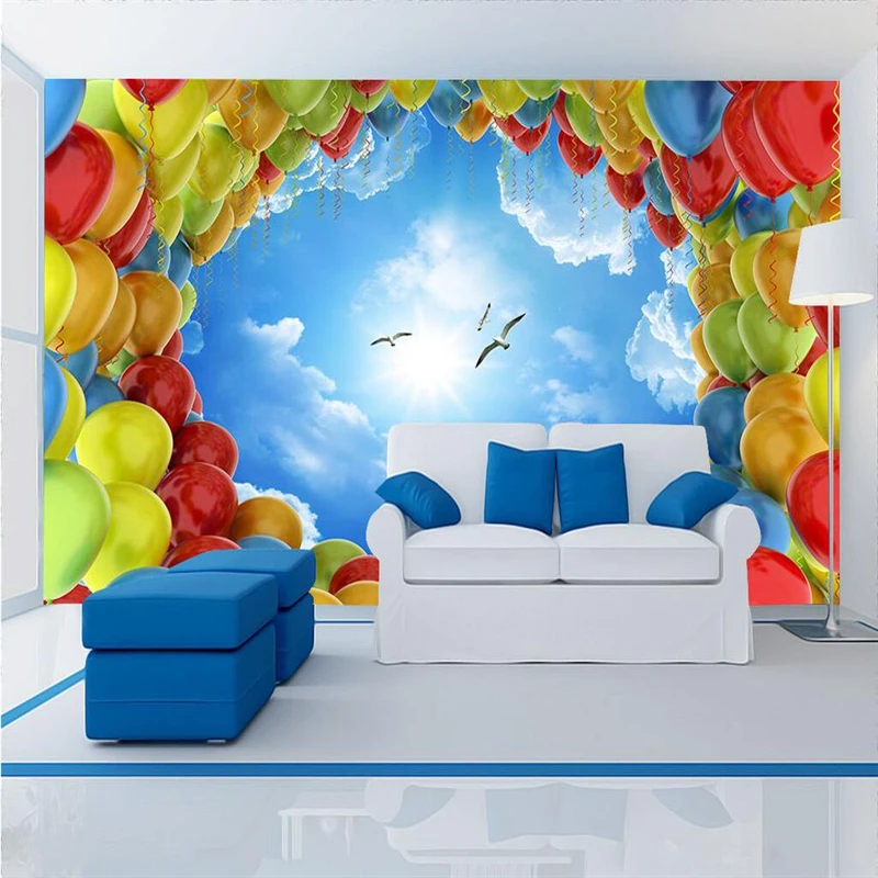 Голубое небо обои для стен 3D современные настенные фрески фото гостиной спальни