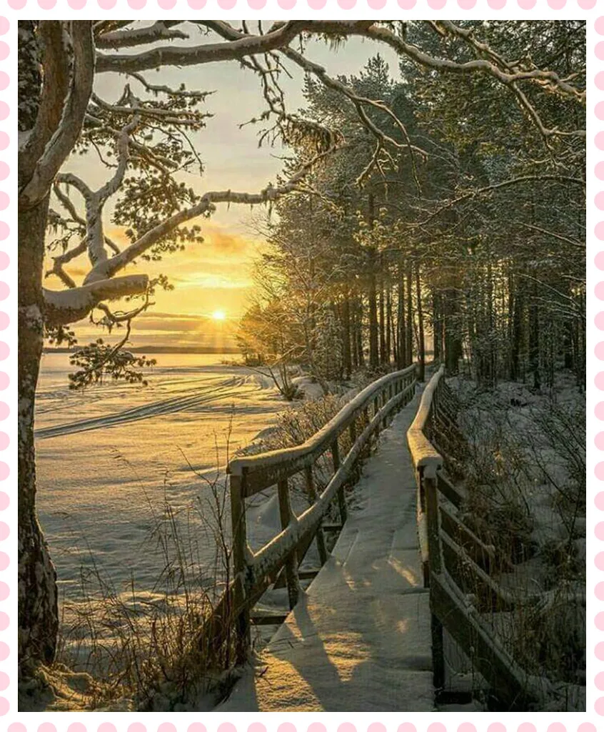 Набор для алмазной вышивки 5D зимние снежные картины мозаика круглые стразы