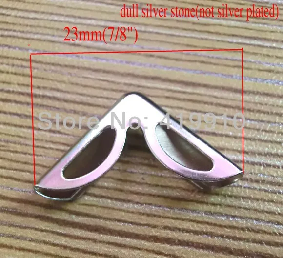 Фото Бесплатная Shipping-100pcs, Серебристый Камень, металл, альбом, Угловые Альбомы, меню, папки, угловые протекторы (толщина 5 мм), 23x16 мм, J1715 №2