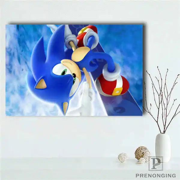 Sonic 3D украшение дома фильм холст для картины на индивидуальный заказ настенный Шелковый плакат ткань печать#191114-221 - Цвет: Многоцветный