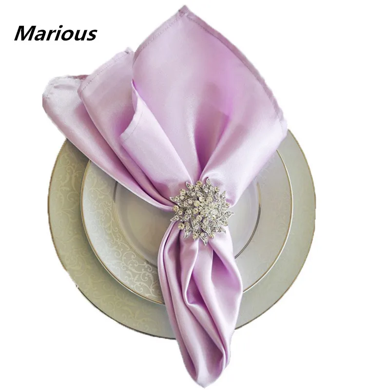 Оптовая Продажа Дешевая настольная Салфетка атласная салфетка для свадебного