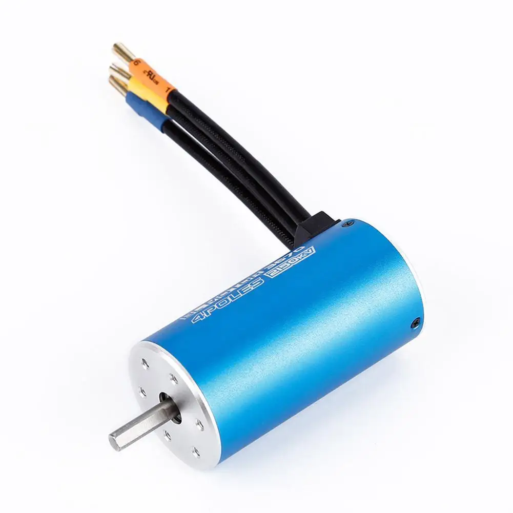 Прочный 1x3670 4 полюса 2150KV бесщеточный мотор для RC 1/10 внедорожный автомобиль Лодка |