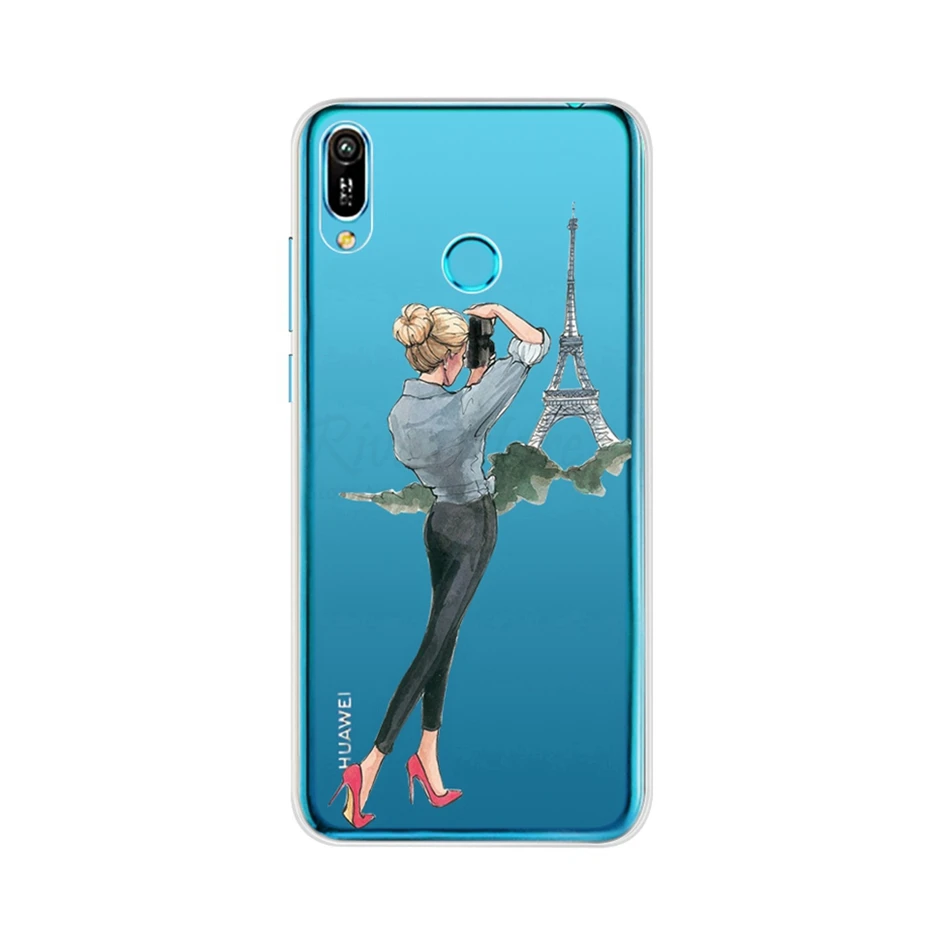 Для huawei Y 6 чехол для huawei Y6 чехол милый кот Капа силиконовый чехол для телефона s для huawei Y6 Чехлы бамперы Coque - Цвет: Шампанское