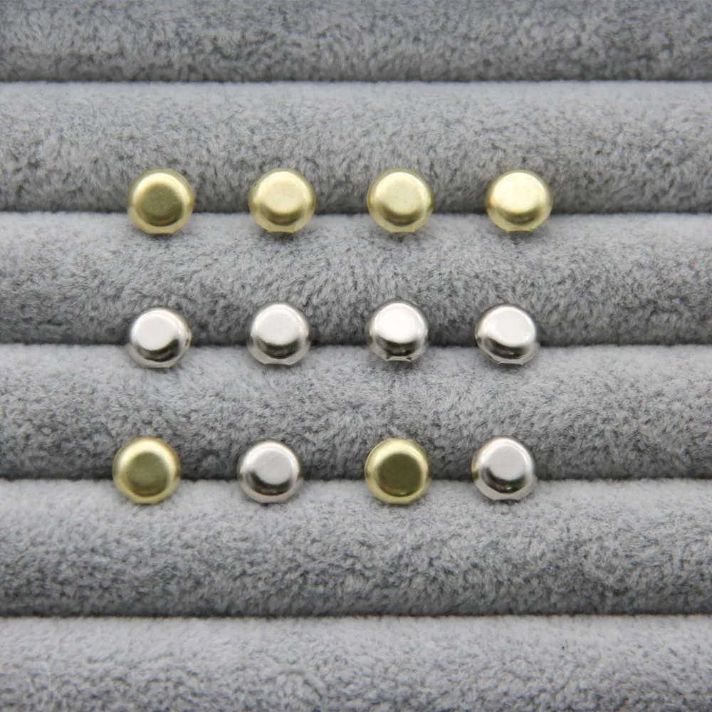 Металлический Брэд золотистого и серебристого цвета для творчества 100 шт. 8*12 мм