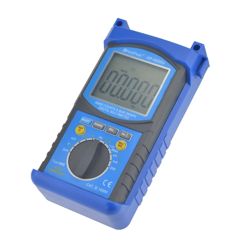Holdпик цифровой мультиметр Высокая точность HP-6688G AC DC Напряжение Ток Емкость Частота Тестер Авто Диапазон Multimetro