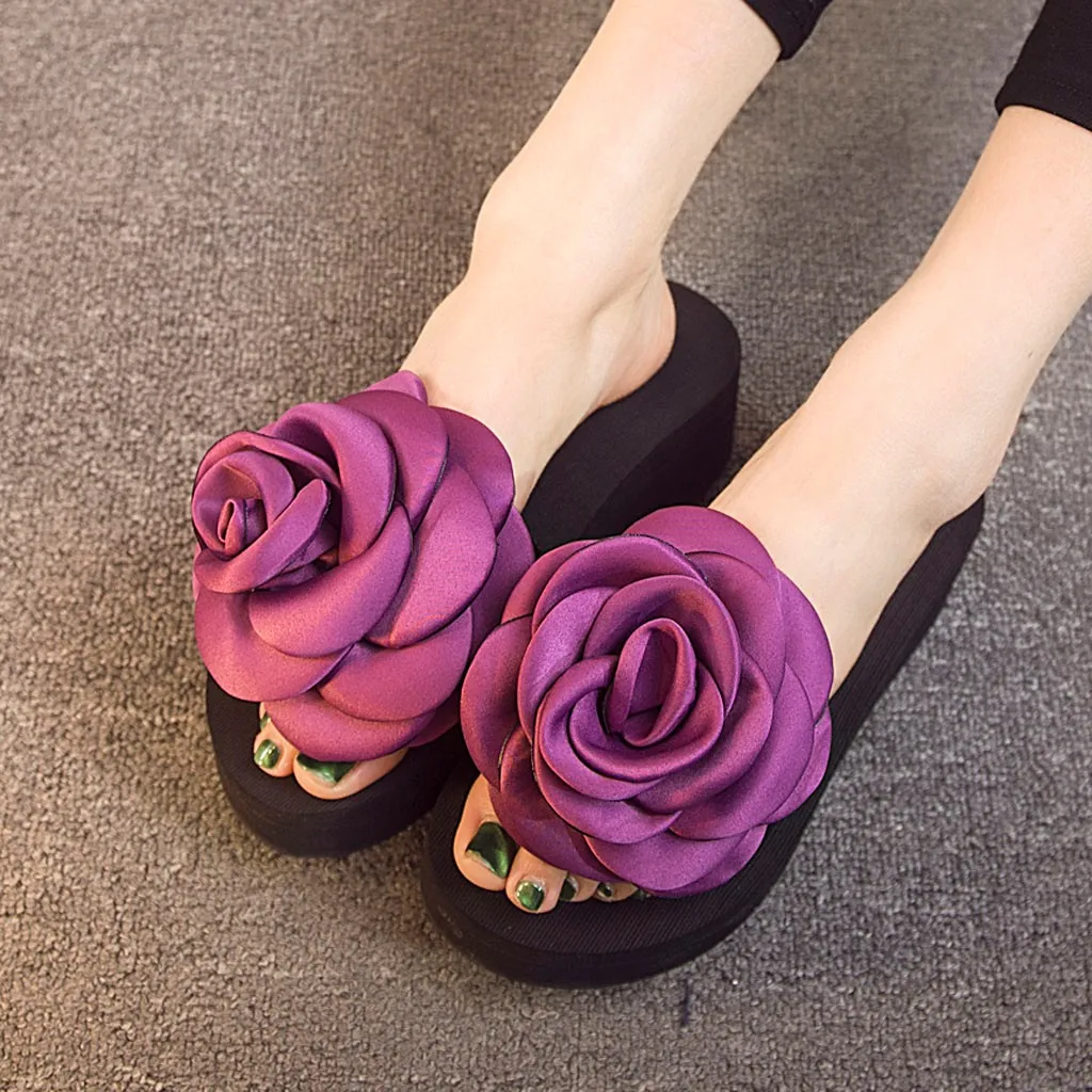 Сандалии SAGACE женские с цветами летние шлепанцы для дома и улицы пляжная обувь