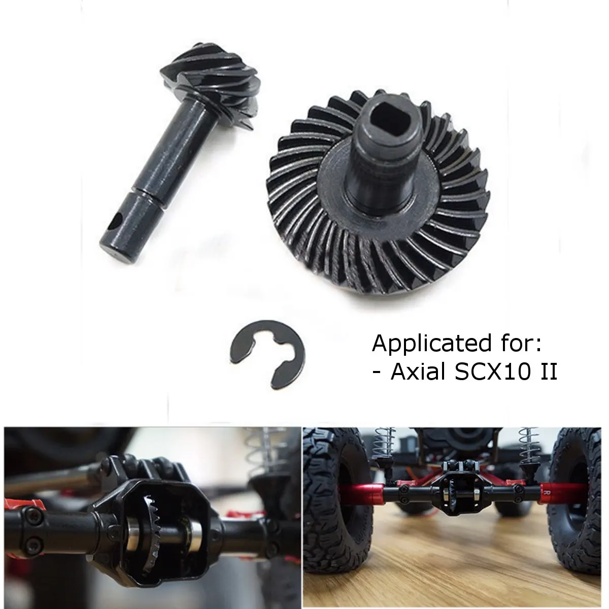 Черный Xtra скоростной Сверхмощный Спиральный Шестеренчатый Набор для осевого SCX10