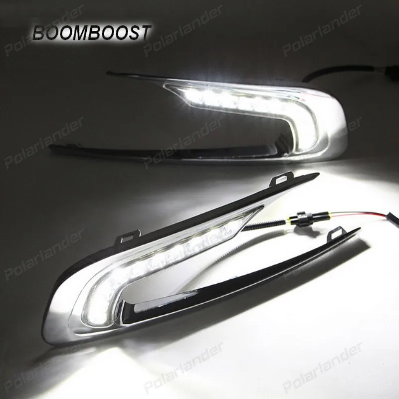 

BOOMBOOST 2 PCS Car Daylight LEDs Running Light For P/eugeot 2008 2014 2015 led driving light