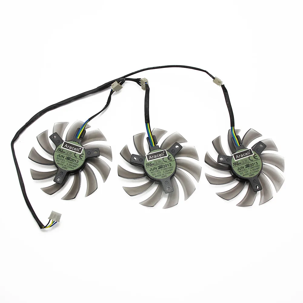 Сменный вентилятор охлаждения 75 мм T128010SU 4Pin 0.35A для Gigabyte GeForce GTX 770 680 980 1080 Ti 1060 1070