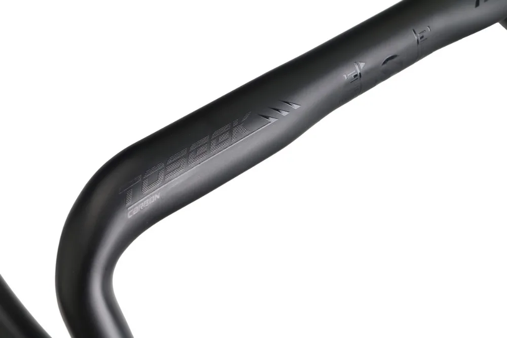 Toseek UD Матовая Полный Carbon Волокно Велосипедный Спорт Road Руль управления для мотоциклов велосипед согнуты бар Руль управления для мотоциклов 31.8x400/420/ 440 мм