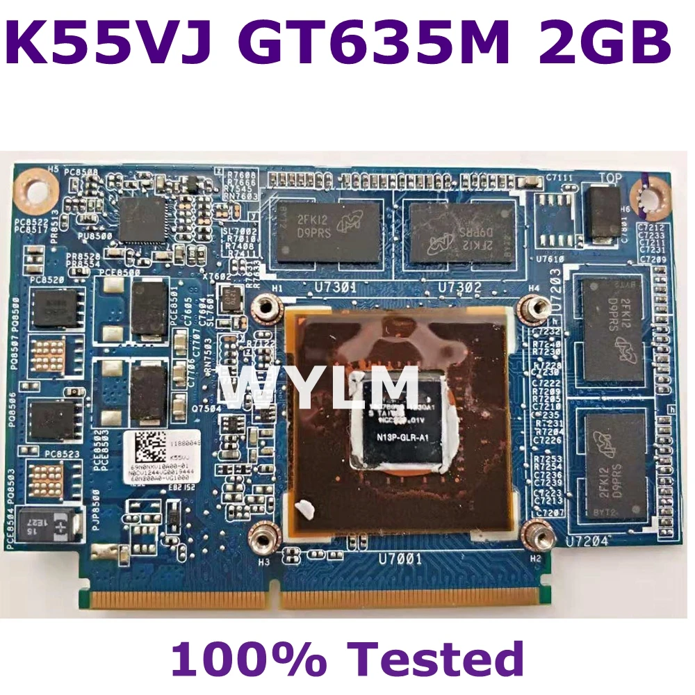 Видеокарта K55VJ GeForce GT 635M N13P-GLR-A1 2GB для ASUS K55VM графическая карта ноутбука 100%