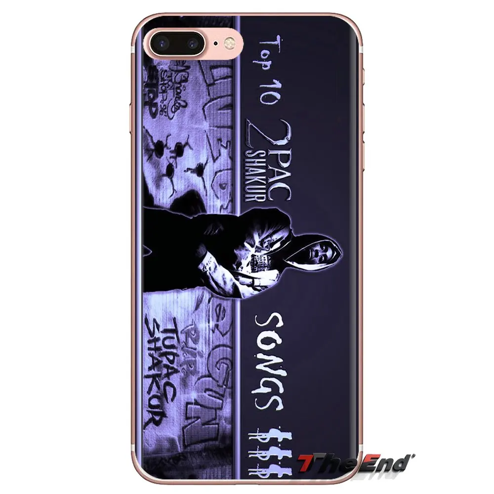 For Samsung Galaxy S3 S4 S5 Mini S6 S7 Edge S8 S9 S10 Plus Note 3 4 5 8 9 2Pac Tupac Amaru Shakur Art TPU Transparent Skin Cover |