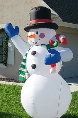 

inflatable Christmas decoration inflatable Christmas snowman with cane