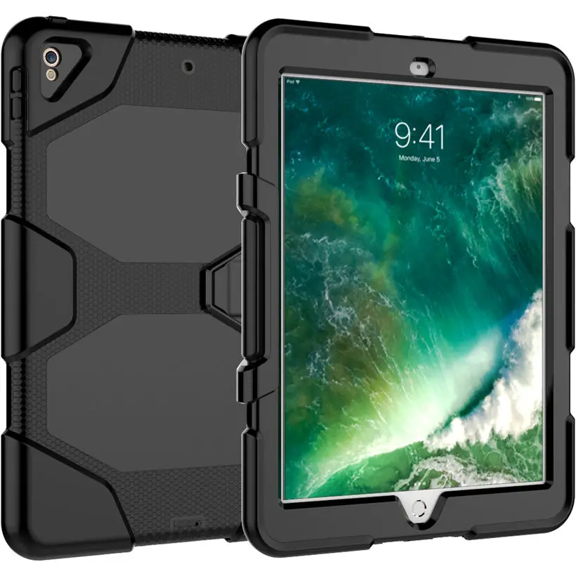 Armor Kickstand Case For new iPad Pro 10.5&quot 2017 A1701 Cover Funda Tablet Safe kids Shockproof Heavy Duty Hang Stand Shell | Компьютеры