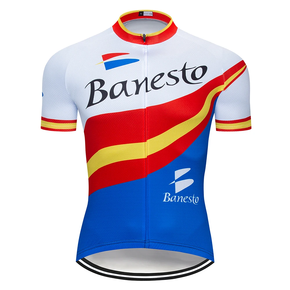 Banesto Велоспорт Джерси 2018 pro команда cykling велосипед футболка с коротким рукавом