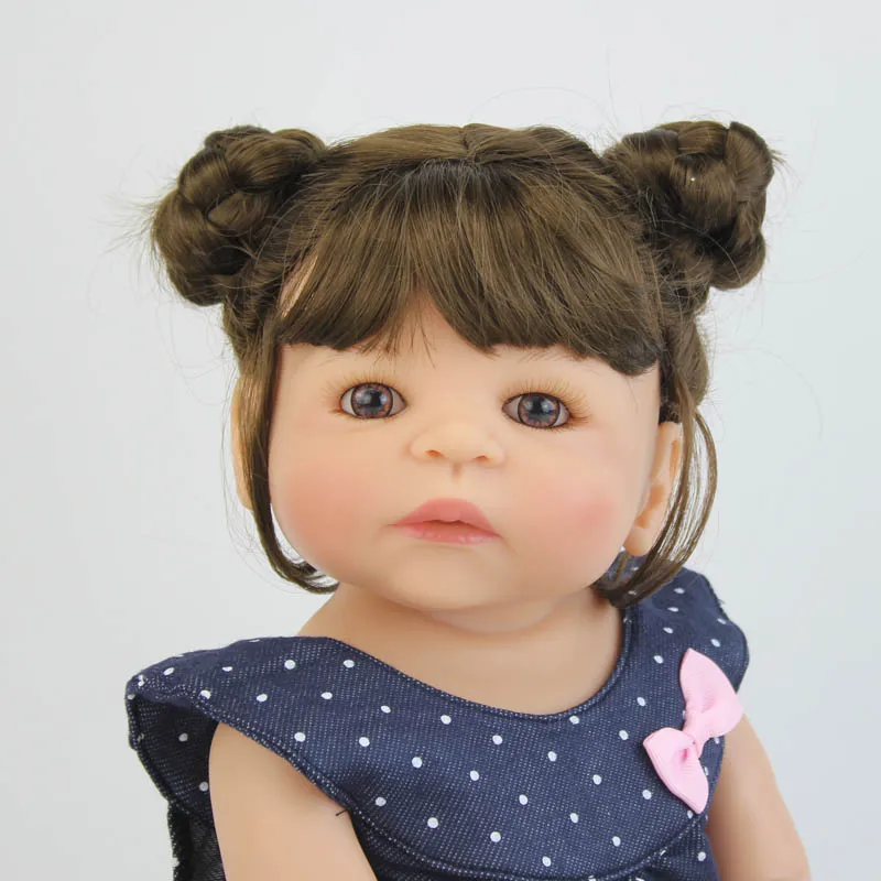 55 см полностью силиконовая виниловая игрушка Reborn baby girl, Реалистичная, для новорожденных, принцесса, для малышей, для младенцев, живая, Bonecas, водонепроницаемый подарок на день рождения