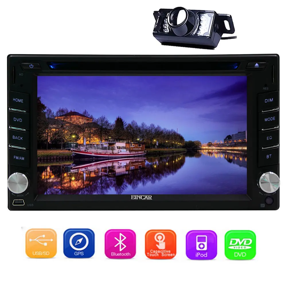 6,2 ''HD емкостный сенсорный экран автомобильный CD DVD Радио стерео в-dash Авторадио BT плеер FM/AM USB/SD SWC AUX+ резервная камера