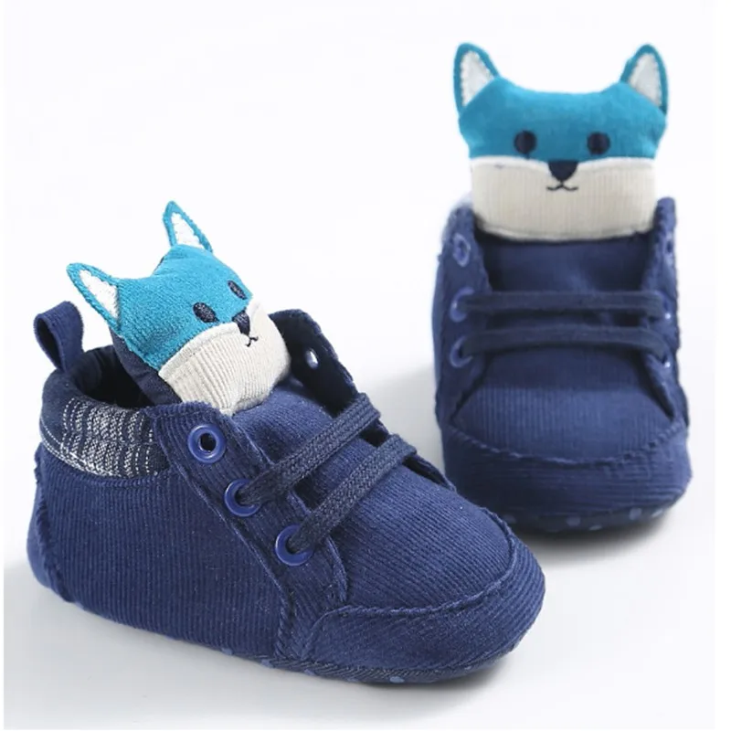 0-18 м Детские кроссовки милый мультфильм лиса Neonata Scarpe малыш Chaussure семья мальчик детские пинетки обуви для малышей Девочка детская обувь