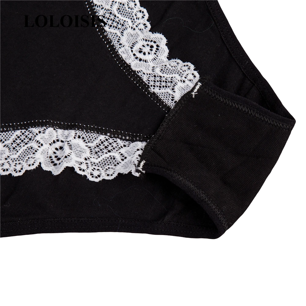 LOLOISIS (6 pcs /lot) Underwear Women Cotton Panties Sexy lace Ladies Briefs Intimates Lingerie for SIZE:M L XL |