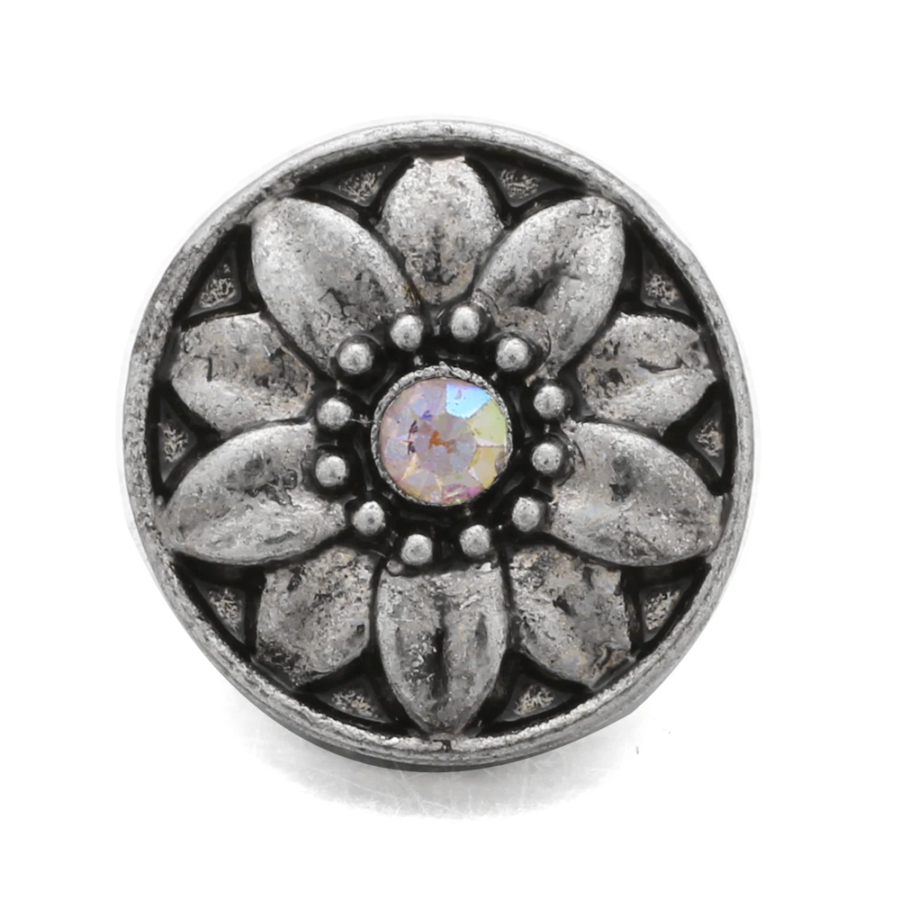 10 шт./лот модные стразы в форме цветка 12 мм кнопки застежки ювелирные изделия