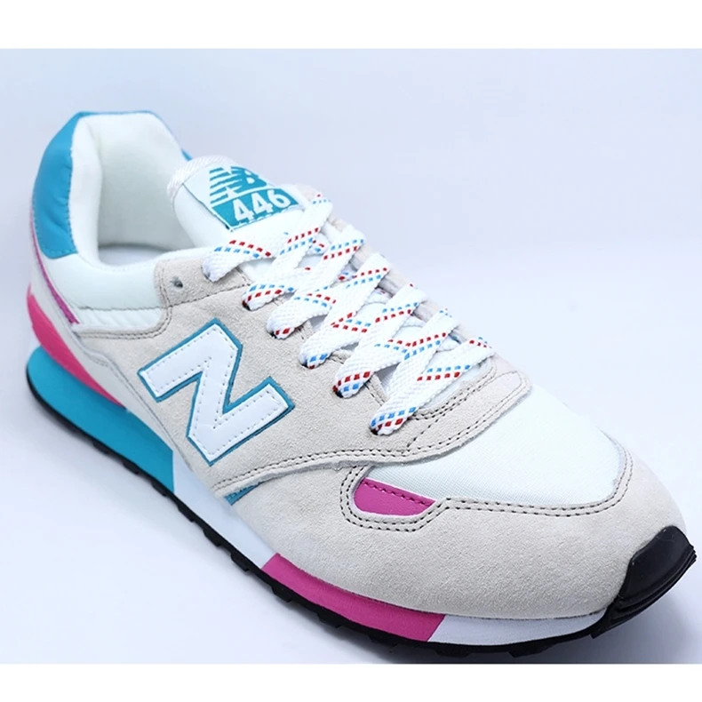 New twill two-color casual personality shoelace double-layer flat black and white blend shoe lace T122