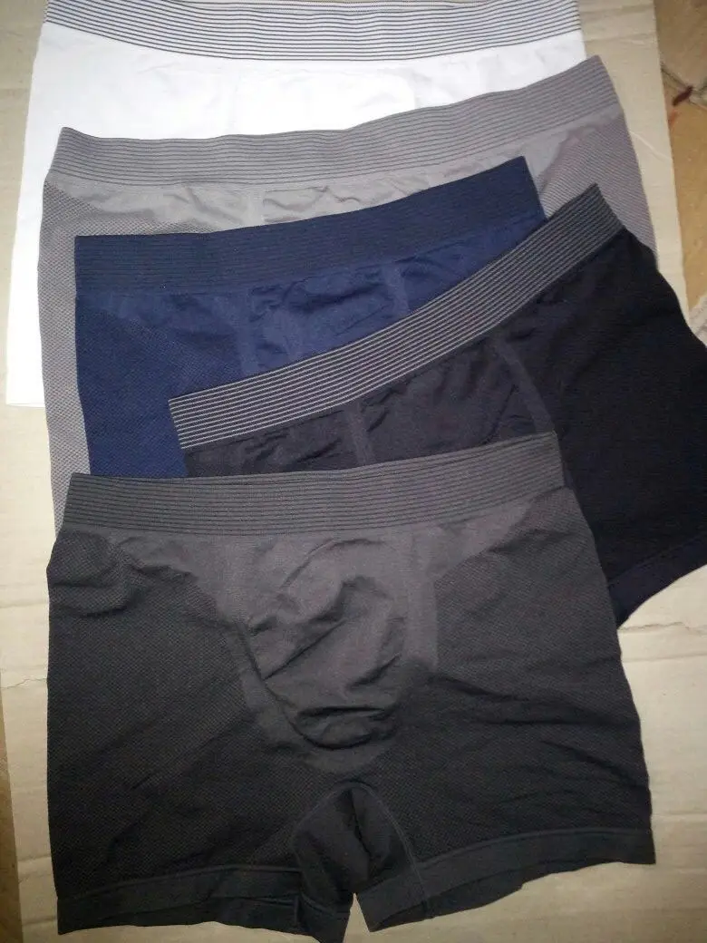 Оптовая продажа Бесшовные Мужские шорты боксеры мужские эластичные трусы