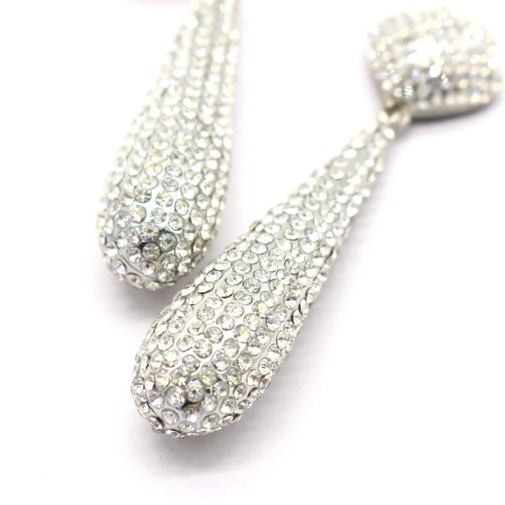 WEALTHYBOO Crystal Korean Earrings Jewelry 2018 New Arrival Teardrop Stone Dangle For Women Wedding Engagement Fashion Accessory | Украшения