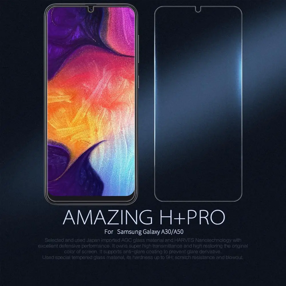 Ультратонкое закаленное стекло Nillkin 0 2 мм для Samsung Galaxy A50 защита экрана|Защитные
