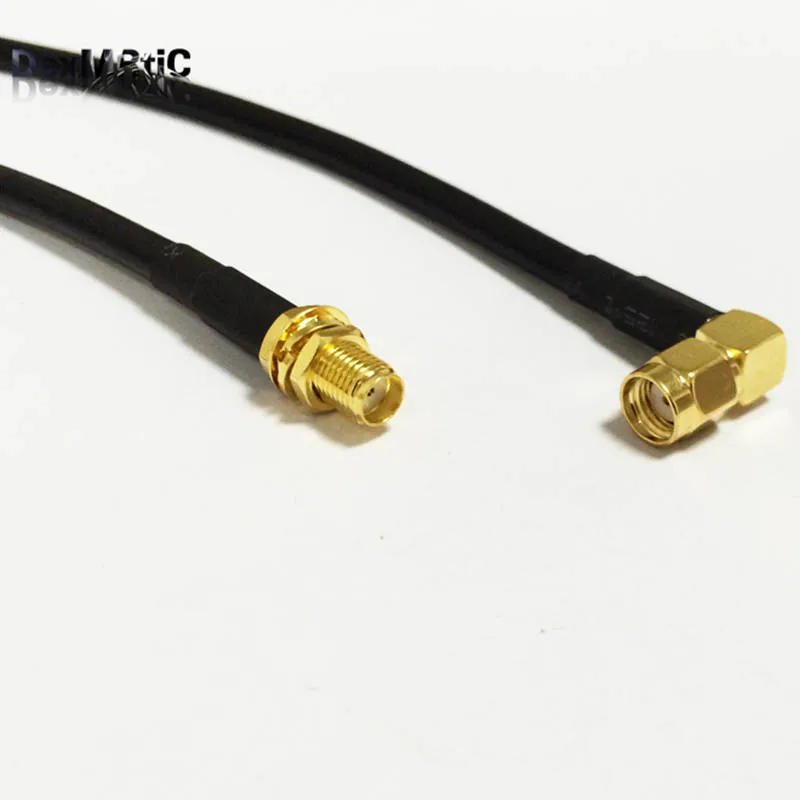 Wifi роутер кабель SMA женский гайка к RP штекер правый угол RG58 переходник для