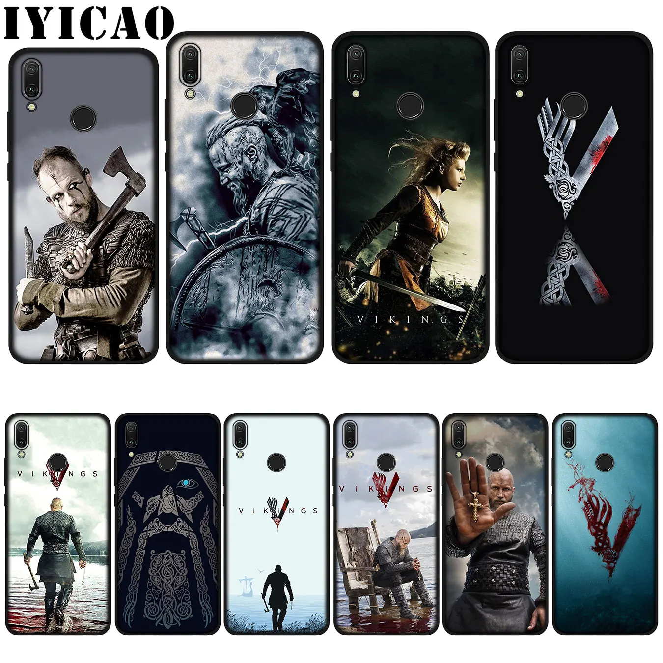 Модный Улучшенный силиконовый мягкий чехол IYICAO vikings серии 4 для Huawei P20 Pro P10 P8 P9 Lite