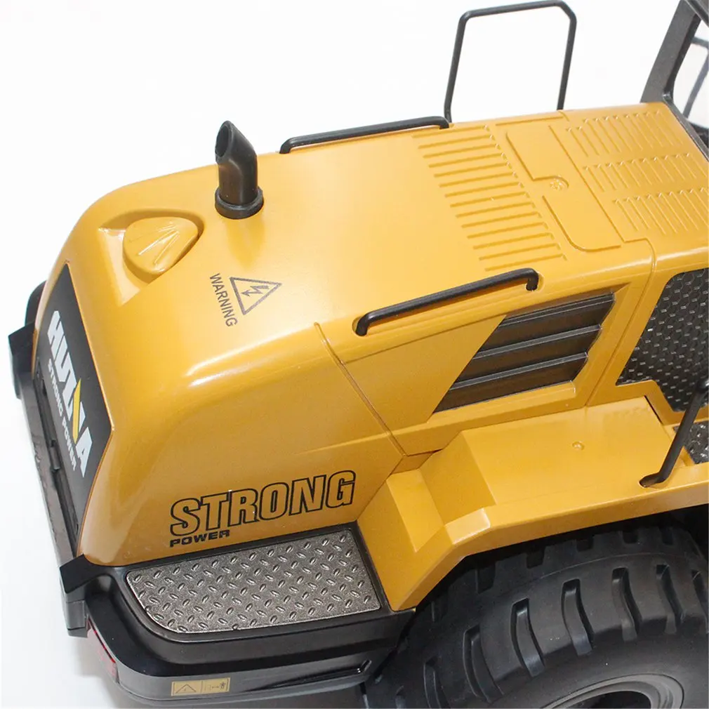HUINA игрушки 1583 1/14 10CH Сплав RC бульдозер грузовик игрушка с фронтальным погрузчиком грузовик инженерный строительный автомобиль RTR игрушка для мальчиков