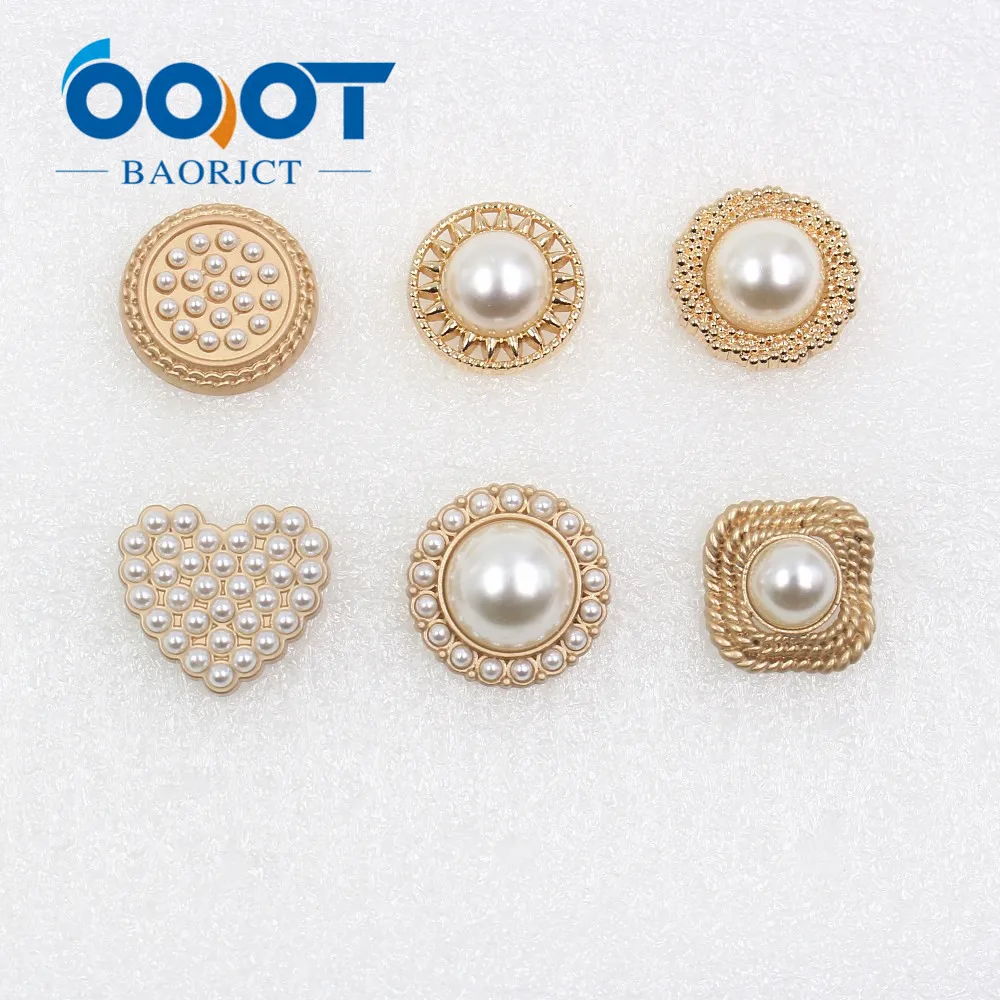 OOOT BAORJCT A-19512-471, 10 шт./лот 22/25 мм, высокое качество с искусственным жемчугом золотая металлическая кнопка, аксессуары своими руками материалы