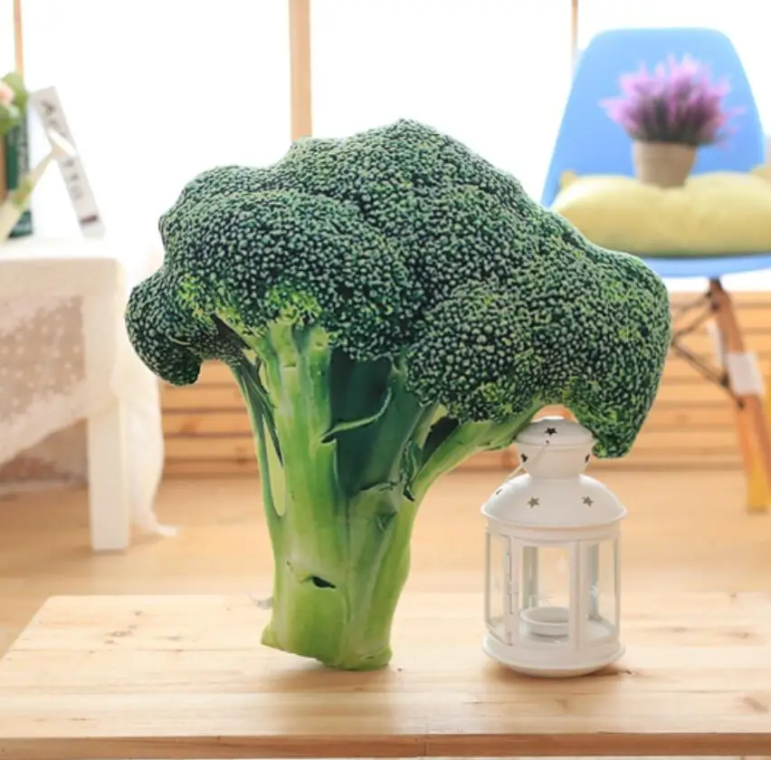 broccoli 1 шт 50 см креативная имитация плюшевая игрушка-овощ брокколи картофель мягкая овощная Подушка для детей рождественские подарки - Цвет: broccoli