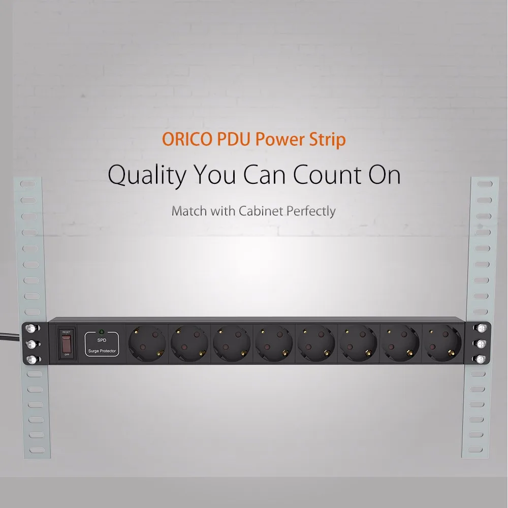 Промышленная силовая лента ORICO PDU 8 AC 10A защита от перенапряжения удлинительная