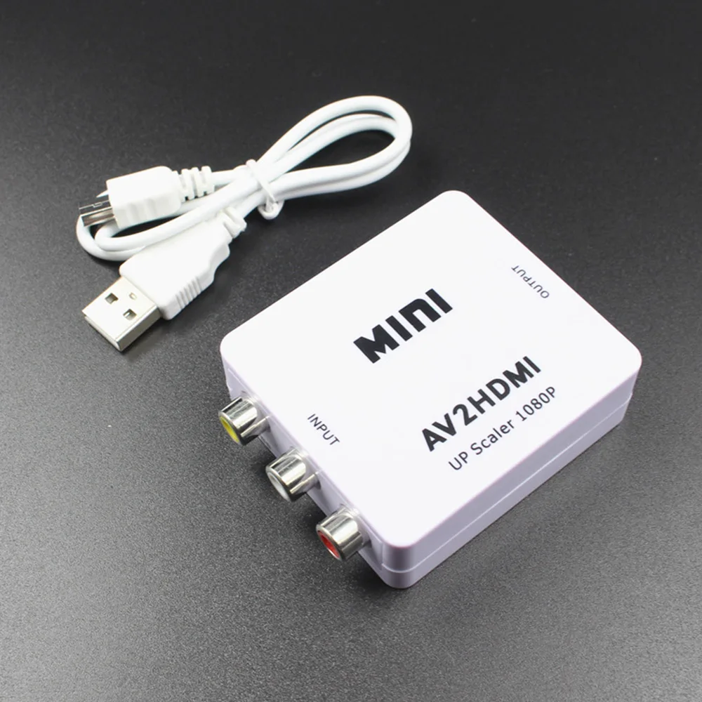 Mini AV to HDMI Video Converter Box AV2 RCA CVBS Adapter for HDTV TV PS3 PS4 PC DVD Xbox Projector |