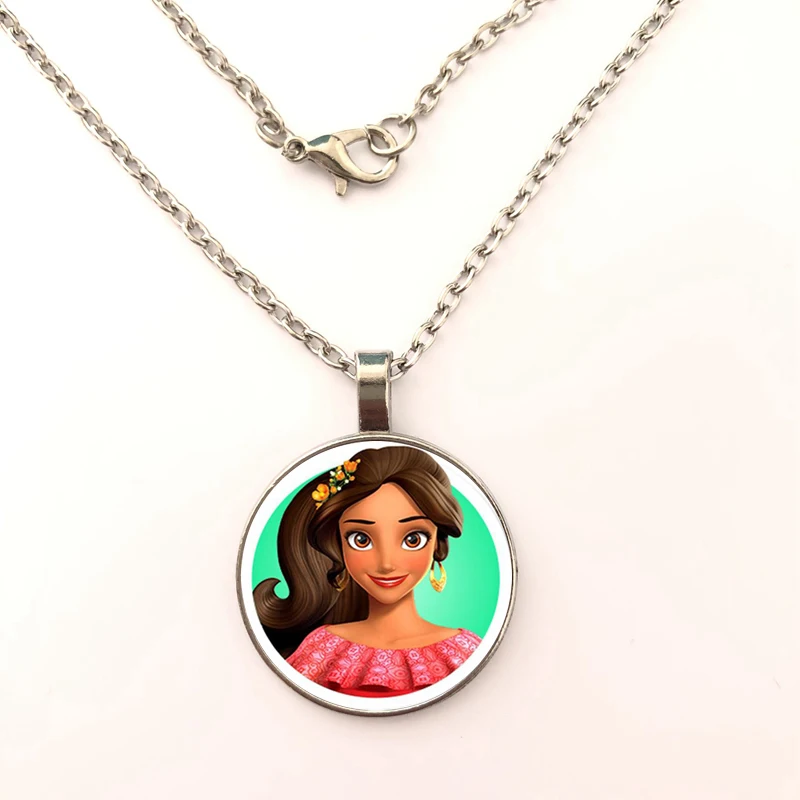 GDRGYB 2019 популярное ожерелье Elena of Avalor Art Latam круглое Glass для девочек и
