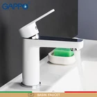 Смесители для раковины Gappo G1098D, белый латунный кран для ванной комнаты, экономичный водопад