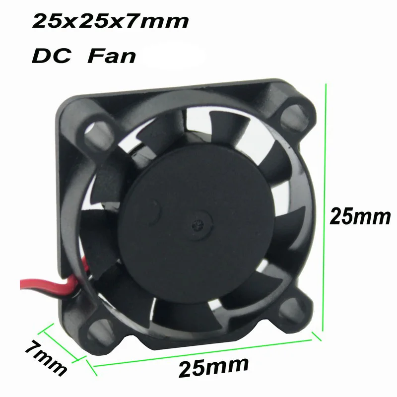 2 шт. бесшумный охлаждающий вентилятор 25x25x7 мм 5 В|fan 25x25x7mm|cooler 25mmcooling fan |