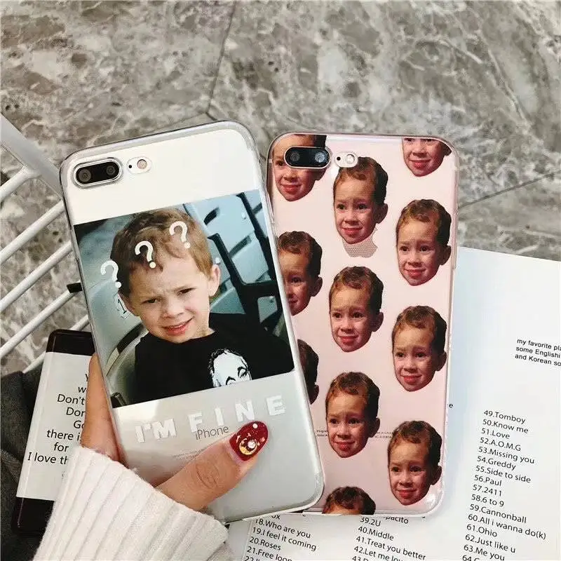 Европейская и американская сеть Red Fun Smirk Boy для Iphone 66S 6P 78 78plus X Универсальная