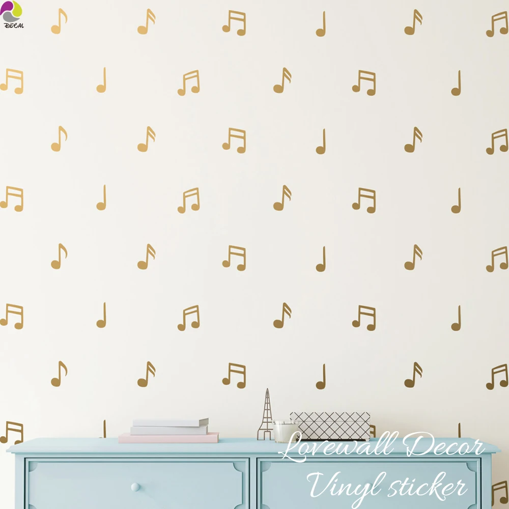 5 стилей наклейки на стену в виде музыкальных нот детская комната наклейка