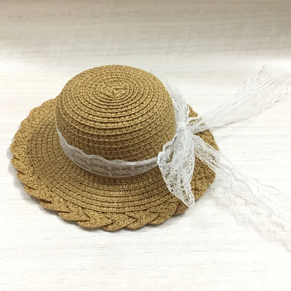 Винтажная круглая кукольная шляпа-котелок, шапки для куклы Blythe, модная кружевная соломенная шляпа ручной работы для Blyth Sharon 1/3, аксессуары для куклы BJD