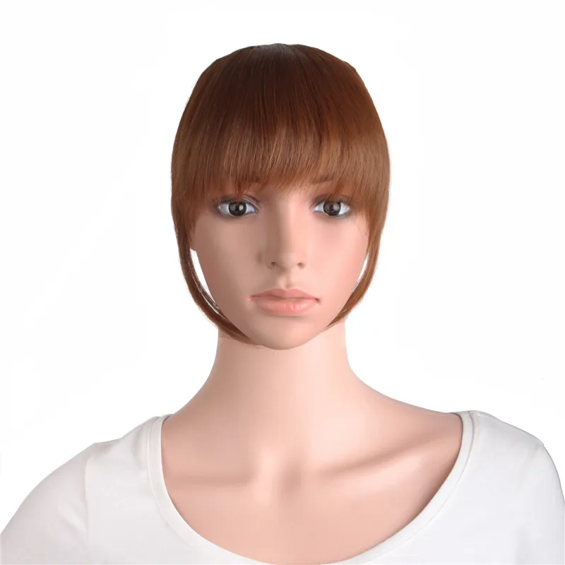 MapofBeauty 7&quot8&quot9&quot Short Front Straight Neat Bangs Clip in Hair Extensions For Women Synthetic Natural Extension Bang - купить по