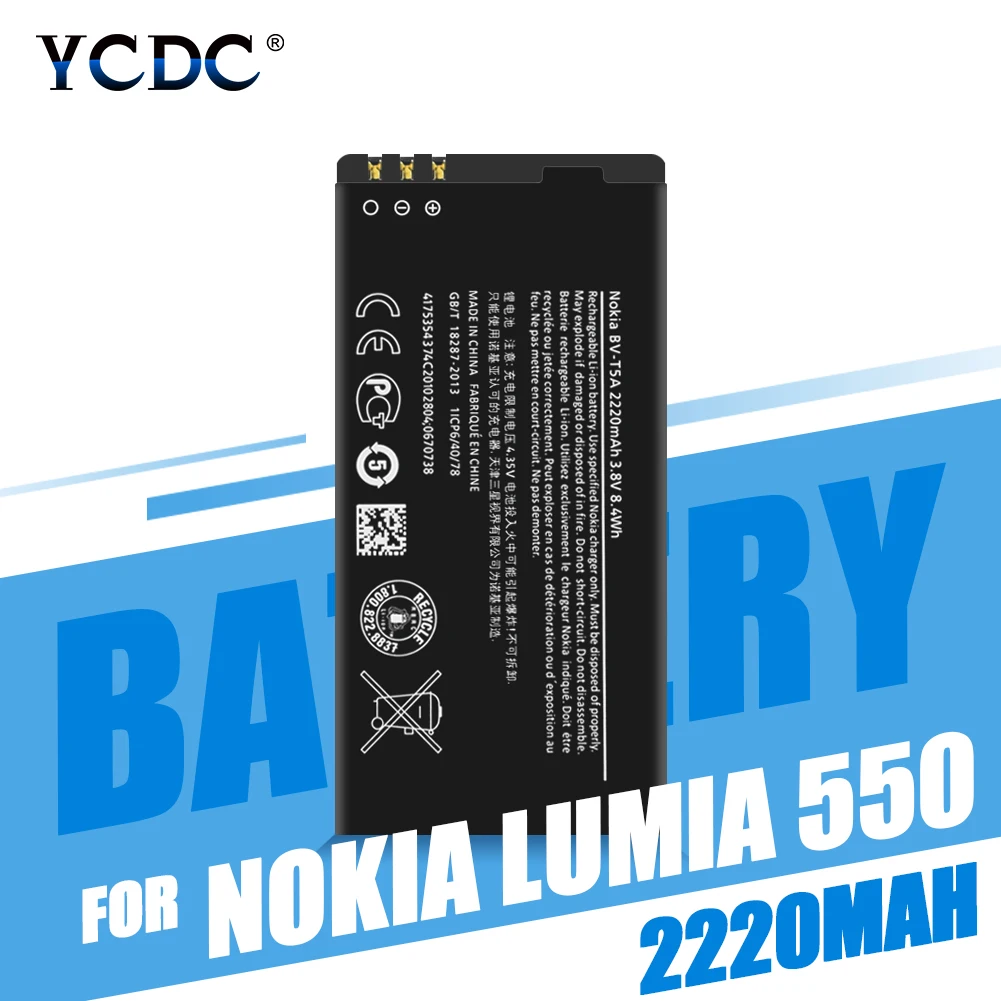 3,8 V BV-T5A/BVT5A/BV T5A литий ионная батарея запасная батарея для мобильного телефона с подставкой и отделениями для карт для Nokia Lumia 550 730 735 738 Супермен RM1038 RM1040