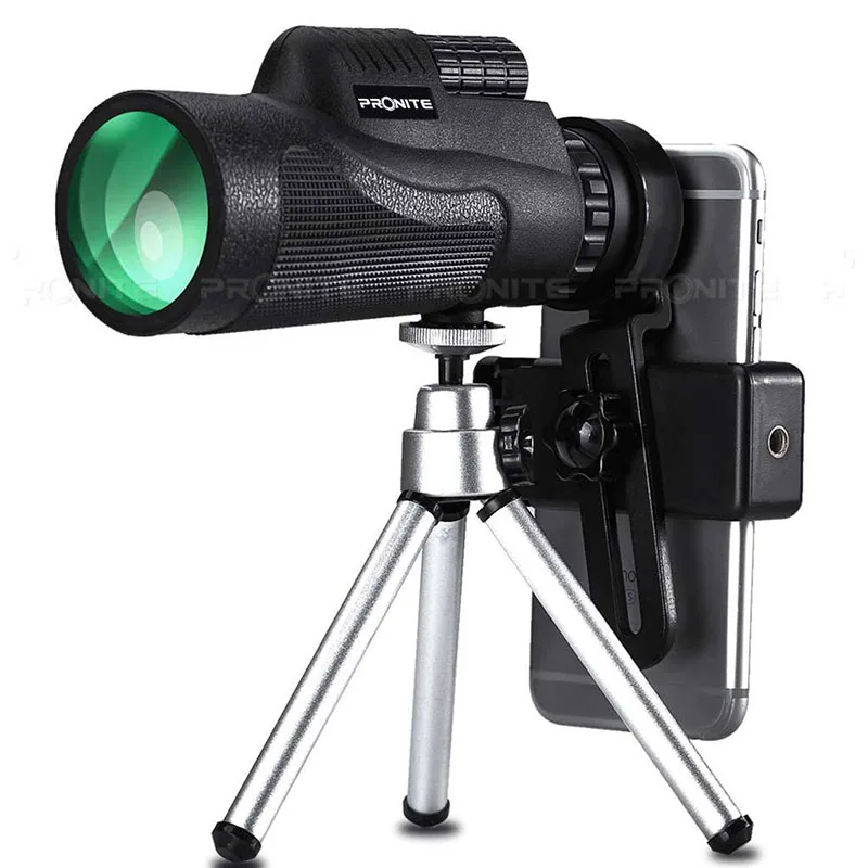 

Zoom 12x50 BAK4 Prism Telescope HD Night Vision Monocular Hunting Scopes Turizm Spyglass WithPhone Holder/Tripod