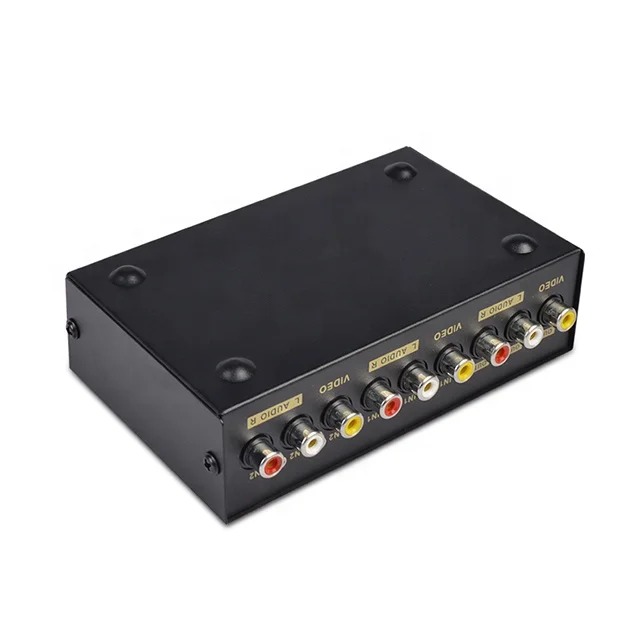 AV-переключатель 2 в 1 композитный AV аудио-видео сигнал для HDTV LCD DVD 3 RCA