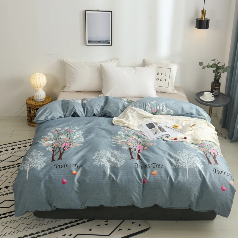 1pc Blue Space Nebula Printed Duvet Cover with Zipper Twin Full Queen King Quilt Cover Comforter Case Bedding Set Bedclothes Hot